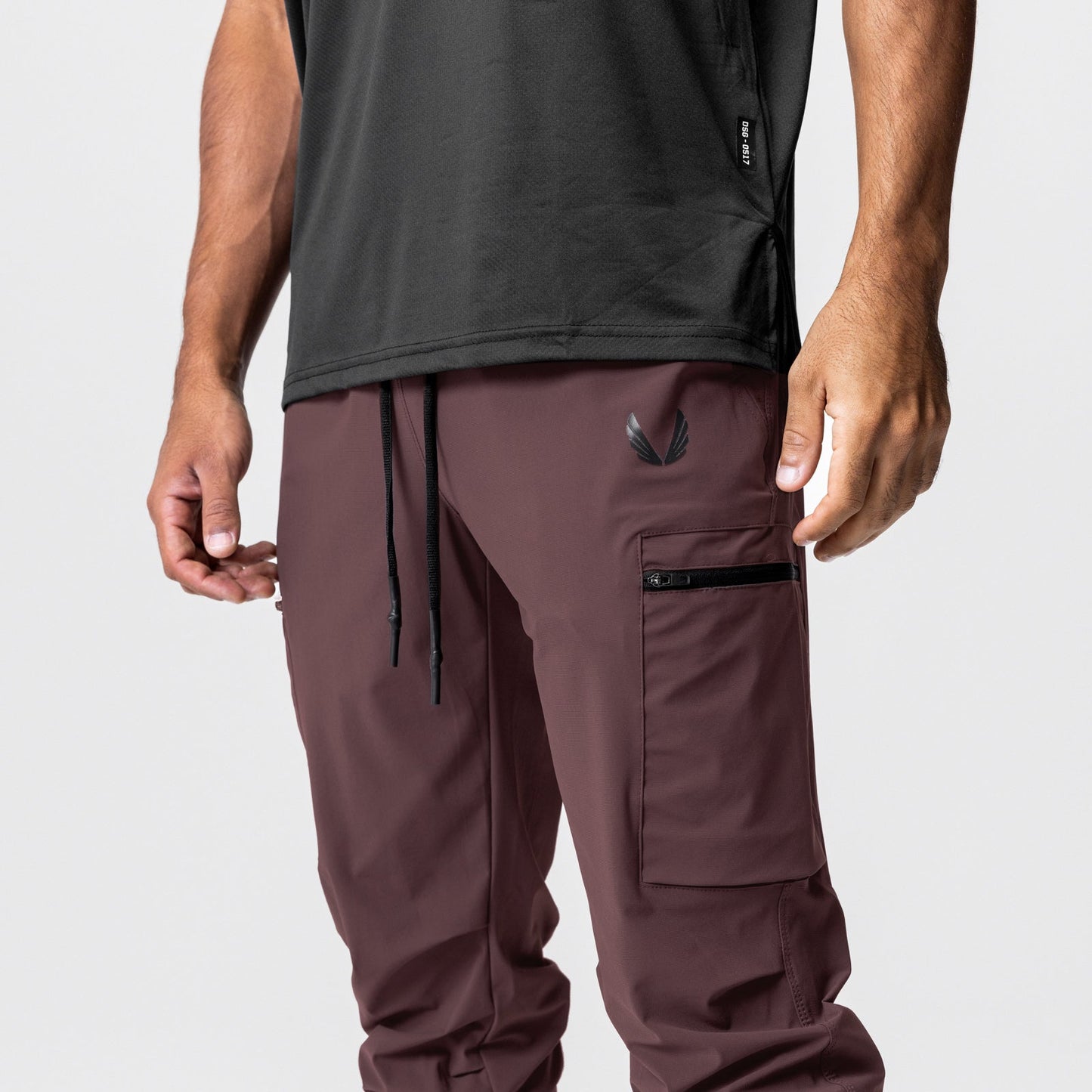 0698. Tetra-Lite® Inlay Pocket High Rib Jogger Plum | ASRV Online