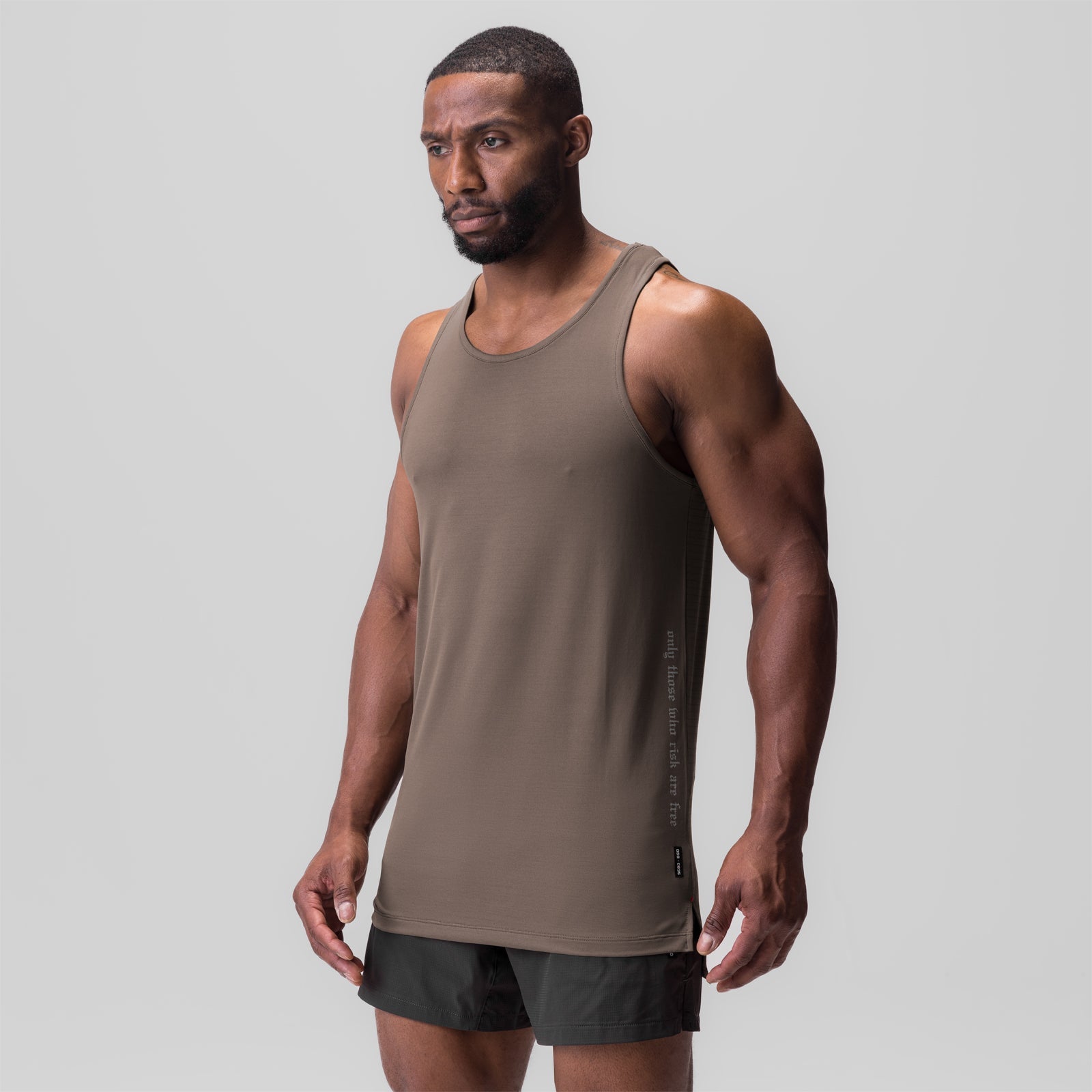 0835. 3D-Lite® 2.0 Drop Hem Tank Deep Taupe "OTWR" | ASRV Discount