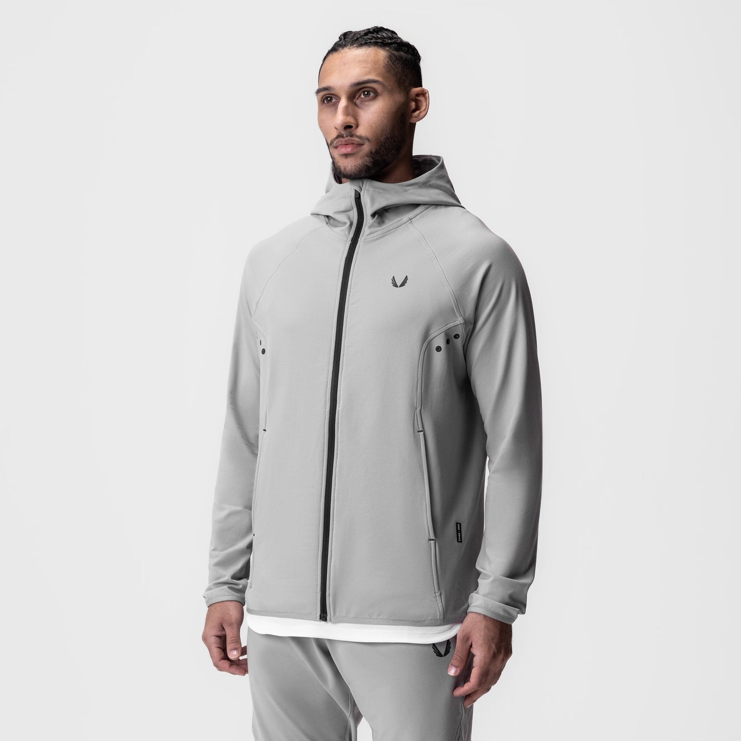0943. Performance Fleece Zip Hoodie Slate Grey | ASRV on sale