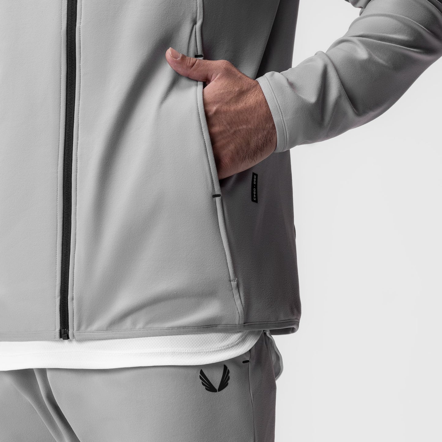 0943. Performance Fleece Zip Hoodie Slate Grey | ASRV on sale