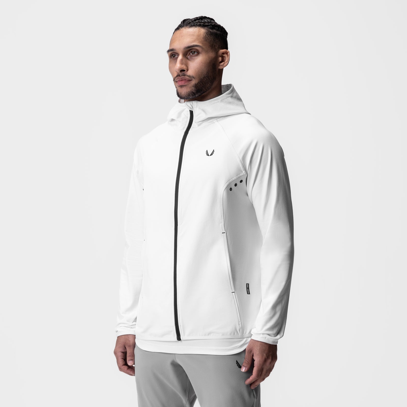 0943. Performance Fleece Zip Hoodie White | ASRV for sale