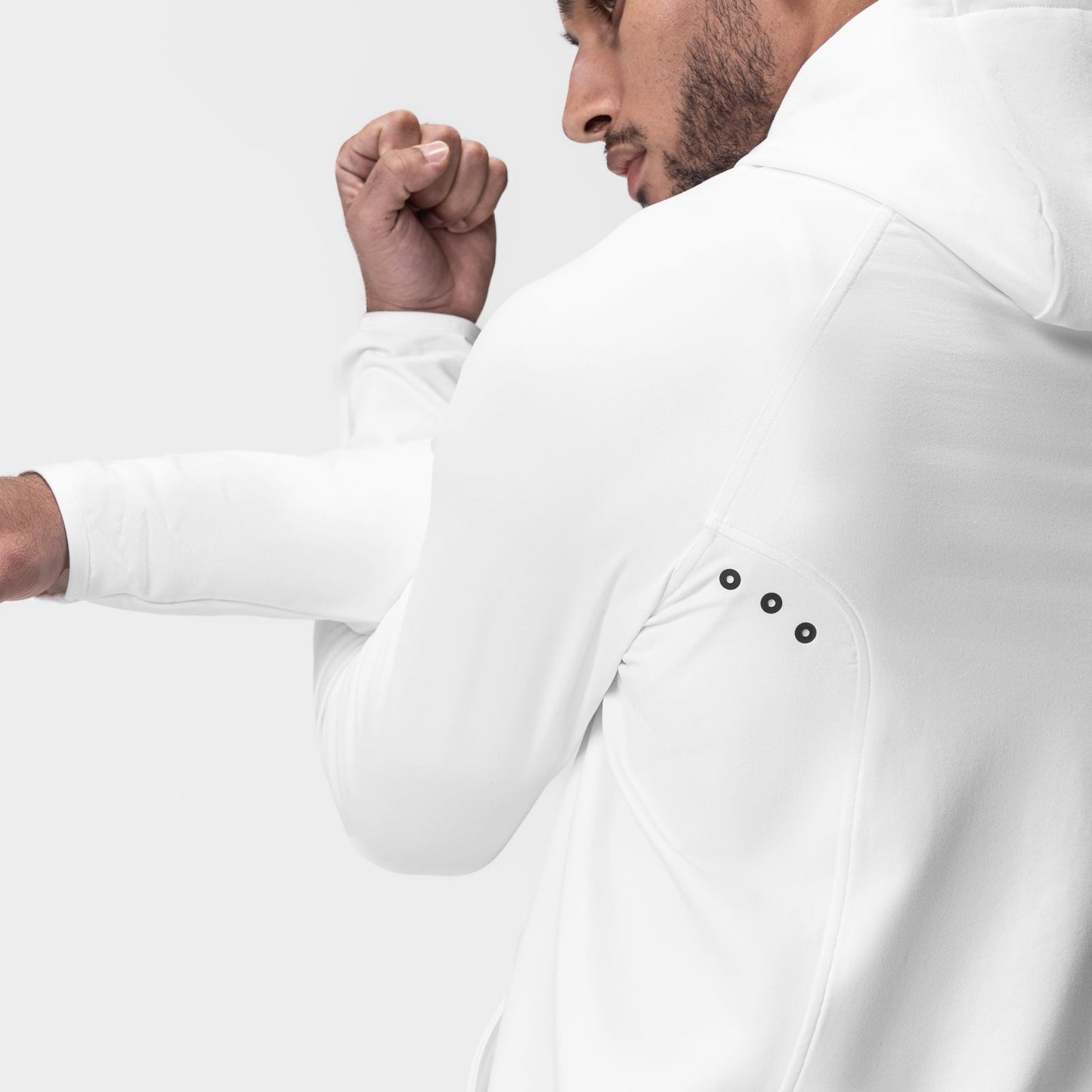 0943. Performance Fleece Zip Hoodie White | ASRV for sale