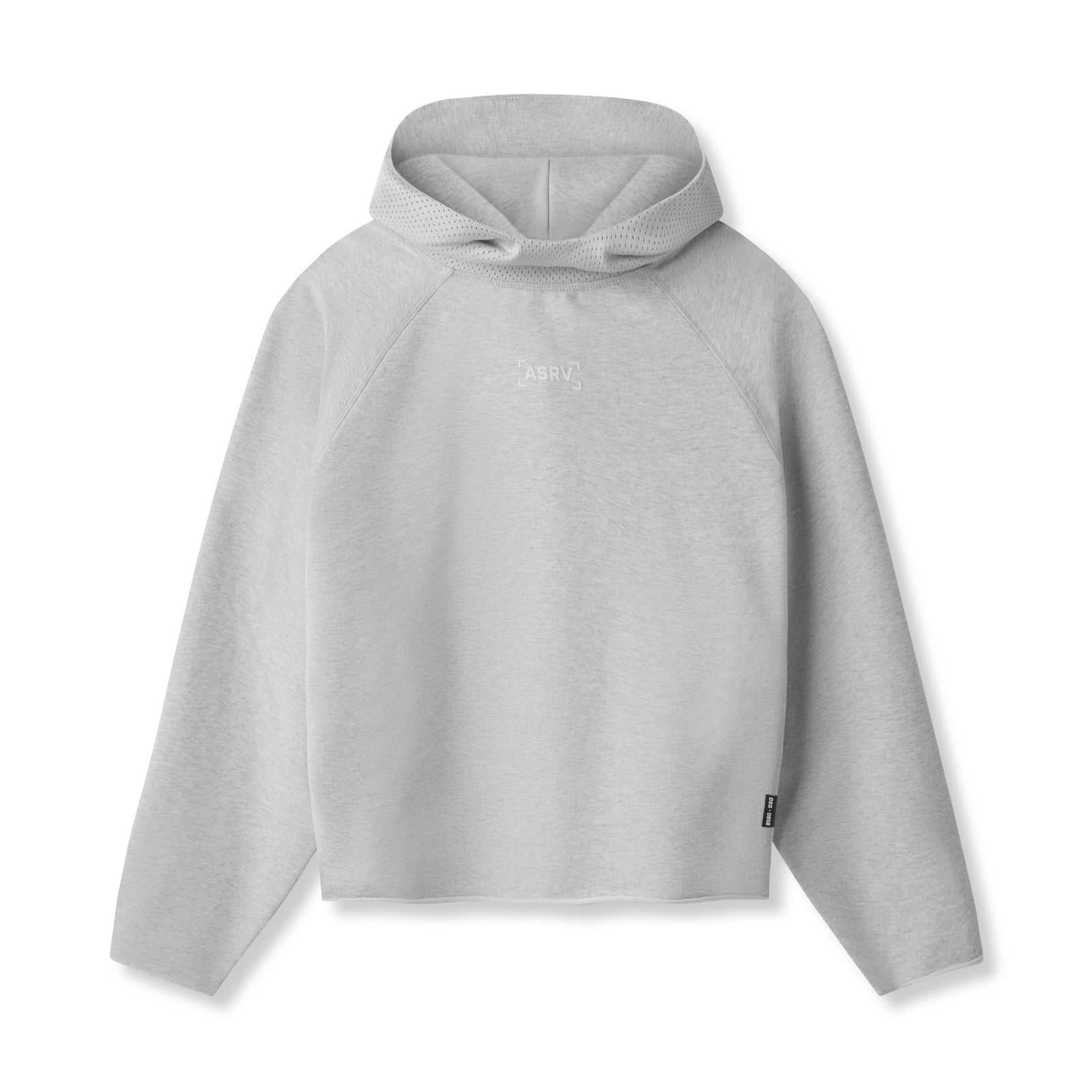 0958. Micro-Terry Raw Hem Hoodie Heather Grey | ASRV discount