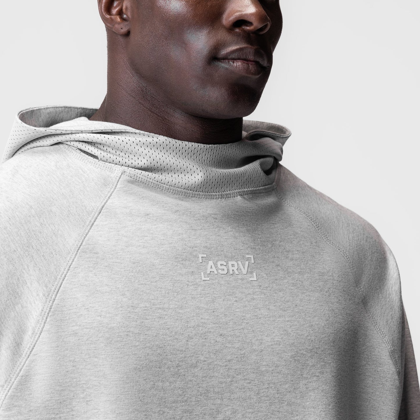 0958. Micro-Terry Raw Hem Hoodie Heather Grey | ASRV discount