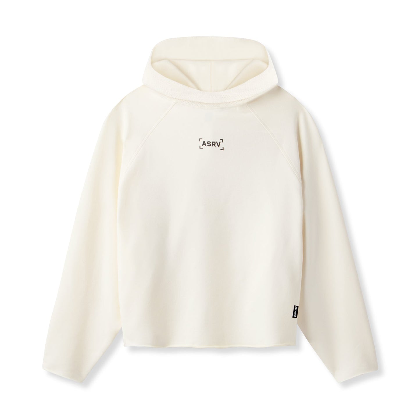 0958. Micro-Terry Raw Hem Hoodie Cream | ASRV Online