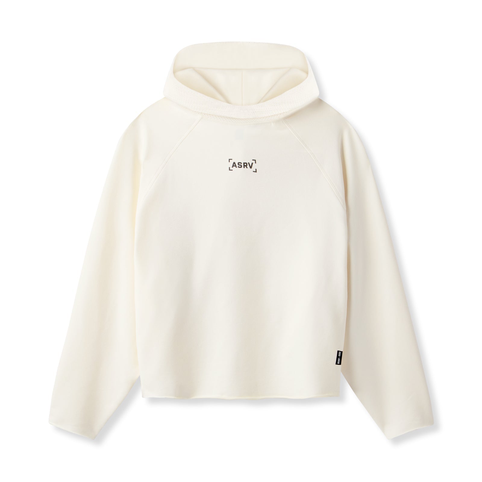 0958. Micro-Terry Raw Hem Hoodie Cream | ASRV Online