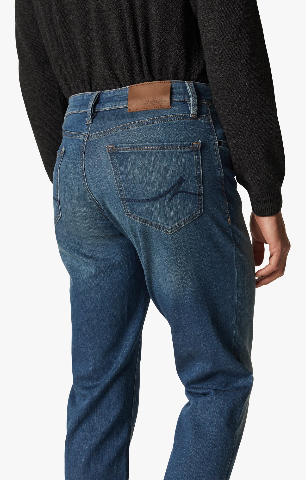 34 Heritage Charisma High Rise Straight Jeans in Mid Cashmere