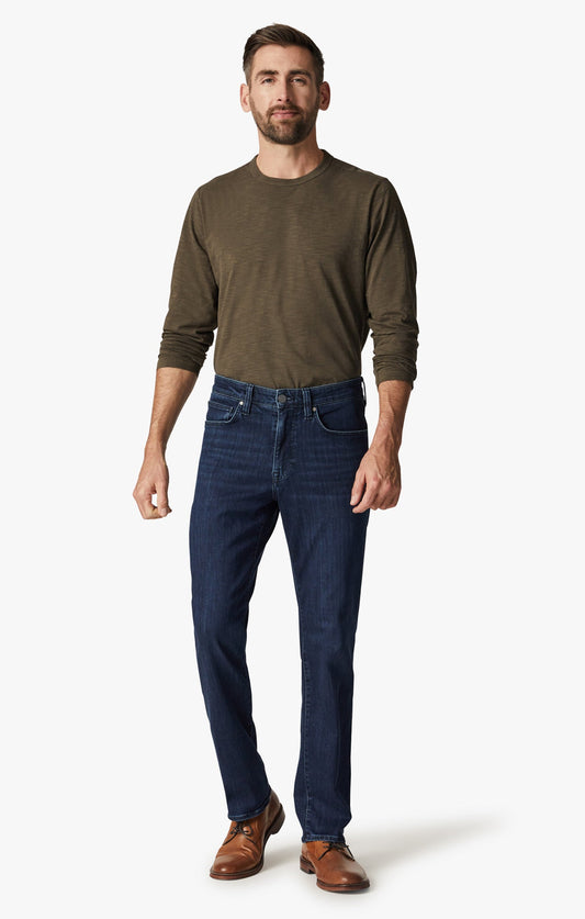 34 Heritage Charisma Relaxed Straight Jeans in Dark Midnight Brushed Urban