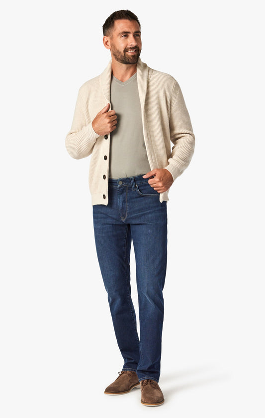 34 Heritage 34 Heritage Charisma Relaxed Straight Leg Jeans In Dark Brushed Soft Denim