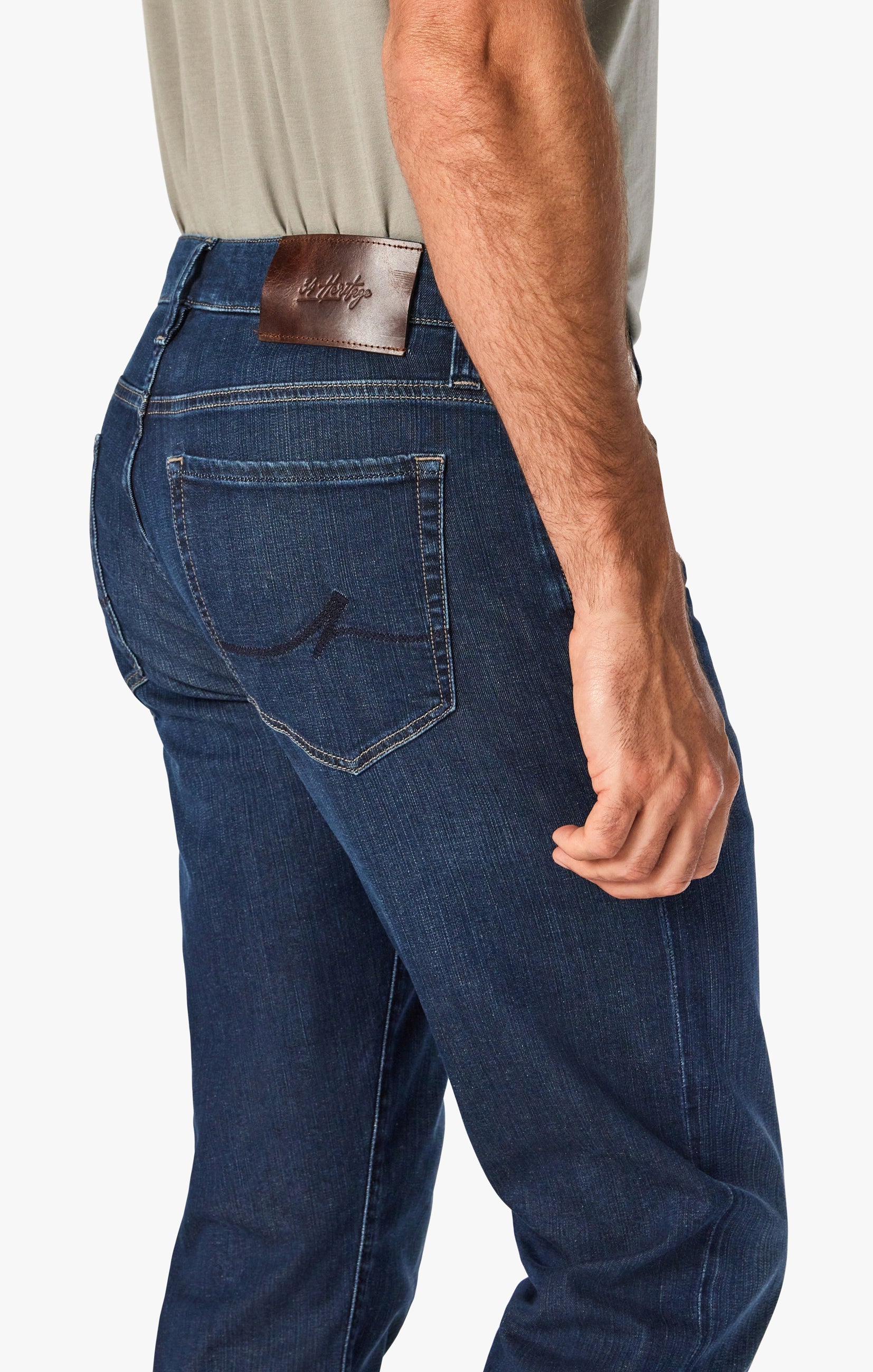 34 Heritage 34 Heritage Charisma Relaxed Straight Leg Jeans In Dark Brushed Soft Denim