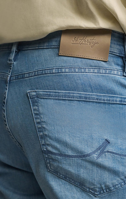 34 Heritage Charisma Relaxed Straight Jeans in Mid Blue Kona
