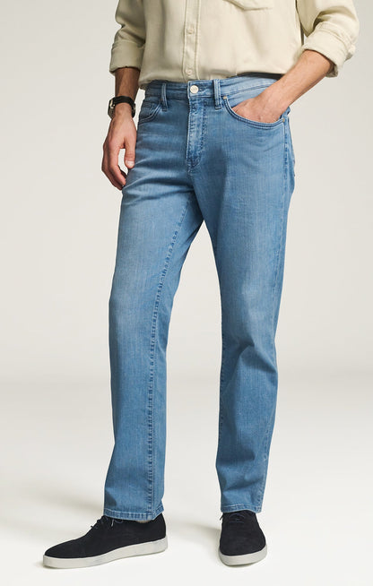 34 Heritage Charisma Relaxed Straight Jeans in Mid Blue Kona
