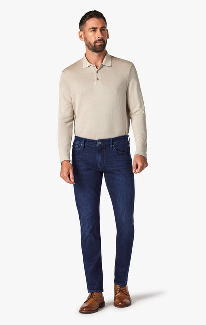 34 Heritage 34 Heritage Courage Mid-Rise, Straight Leg Jeans In Dark Midnight Brushed Urban