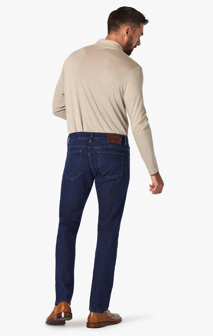 34 Heritage 34 Heritage Courage Mid-Rise, Straight Leg Jeans In Dark Midnight Brushed Urban
