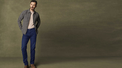 34 Heritage 34 Heritage Courage Mid-Rise, Straight Leg Jeans In Dark Midnight Brushed Urban