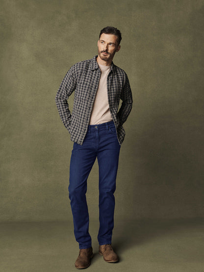 34 Heritage 34 Heritage Courage Mid-Rise, Straight Leg Jeans In Dark Midnight Brushed Urban
