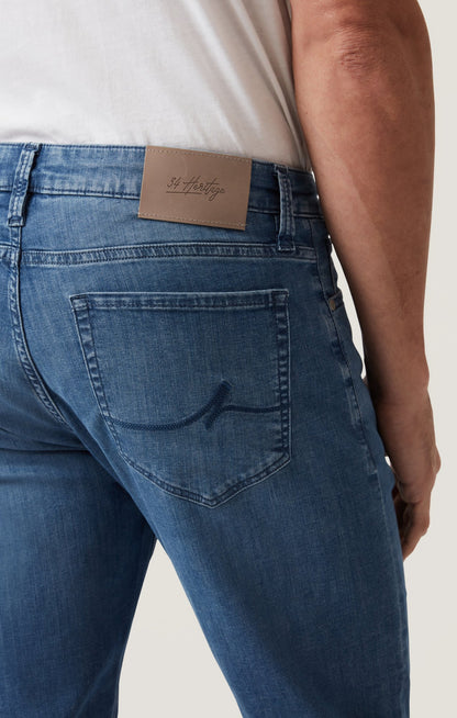 34 Heritage Courage Straight Leg Jeans in Dark Blue Kona