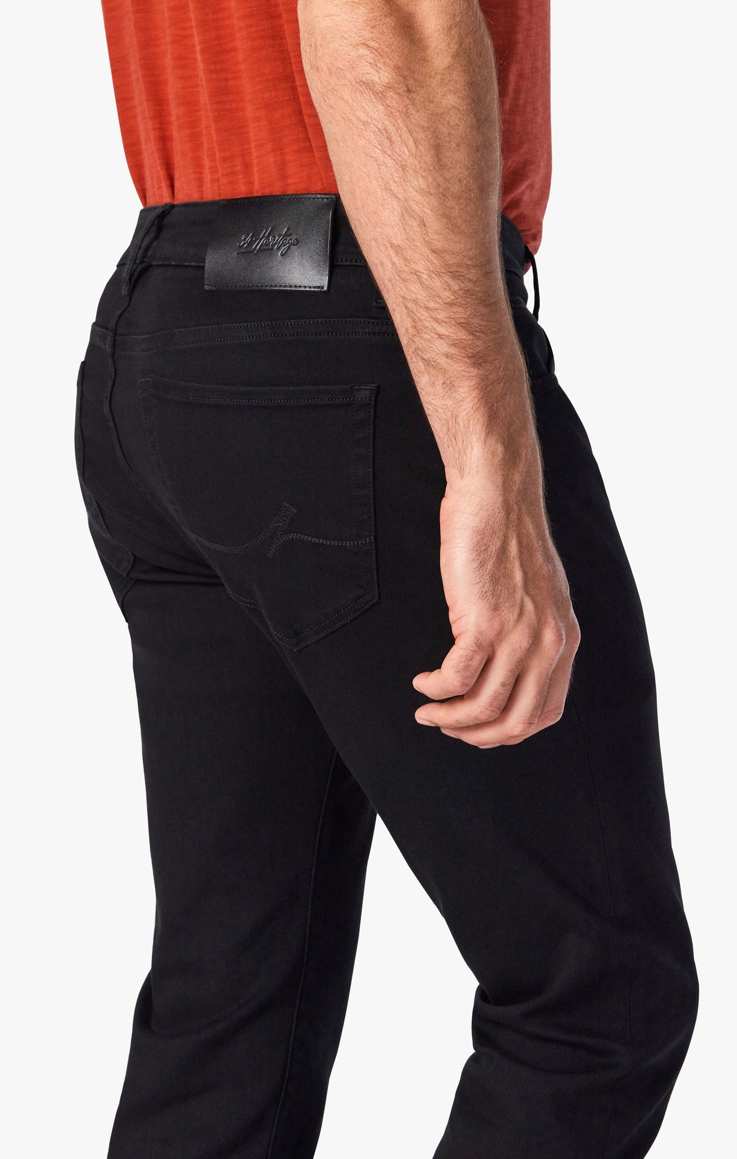 34 Heritage 34 Heritage Courage Mid-Rise, Straight Leg Jeans In Black Urban