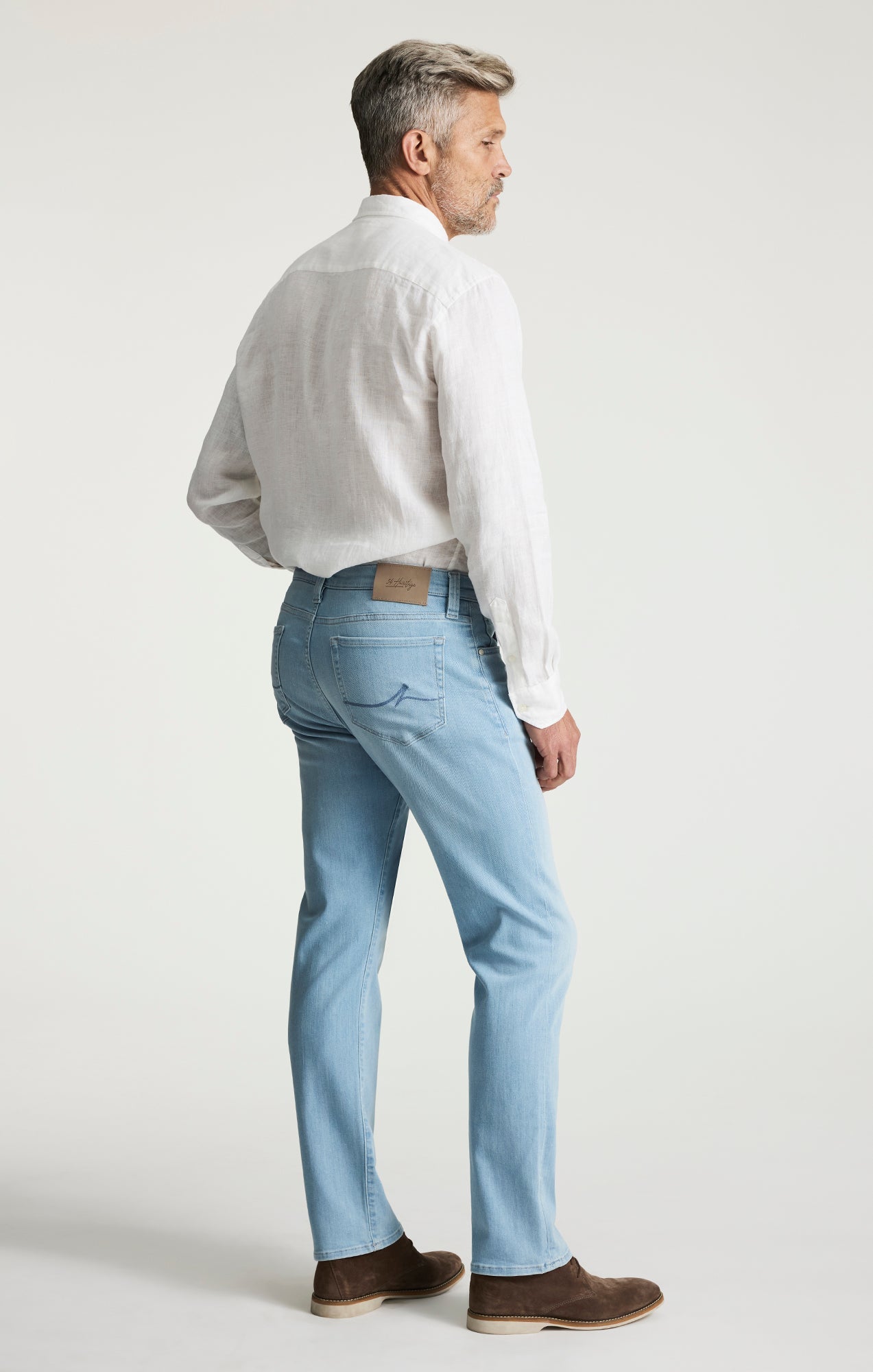 34 Heritage Courage Straight Leg Jeans In Bleached Urban
