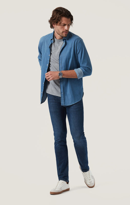 34 Heritage Courage Straight Leg Jeans in Deep Soft