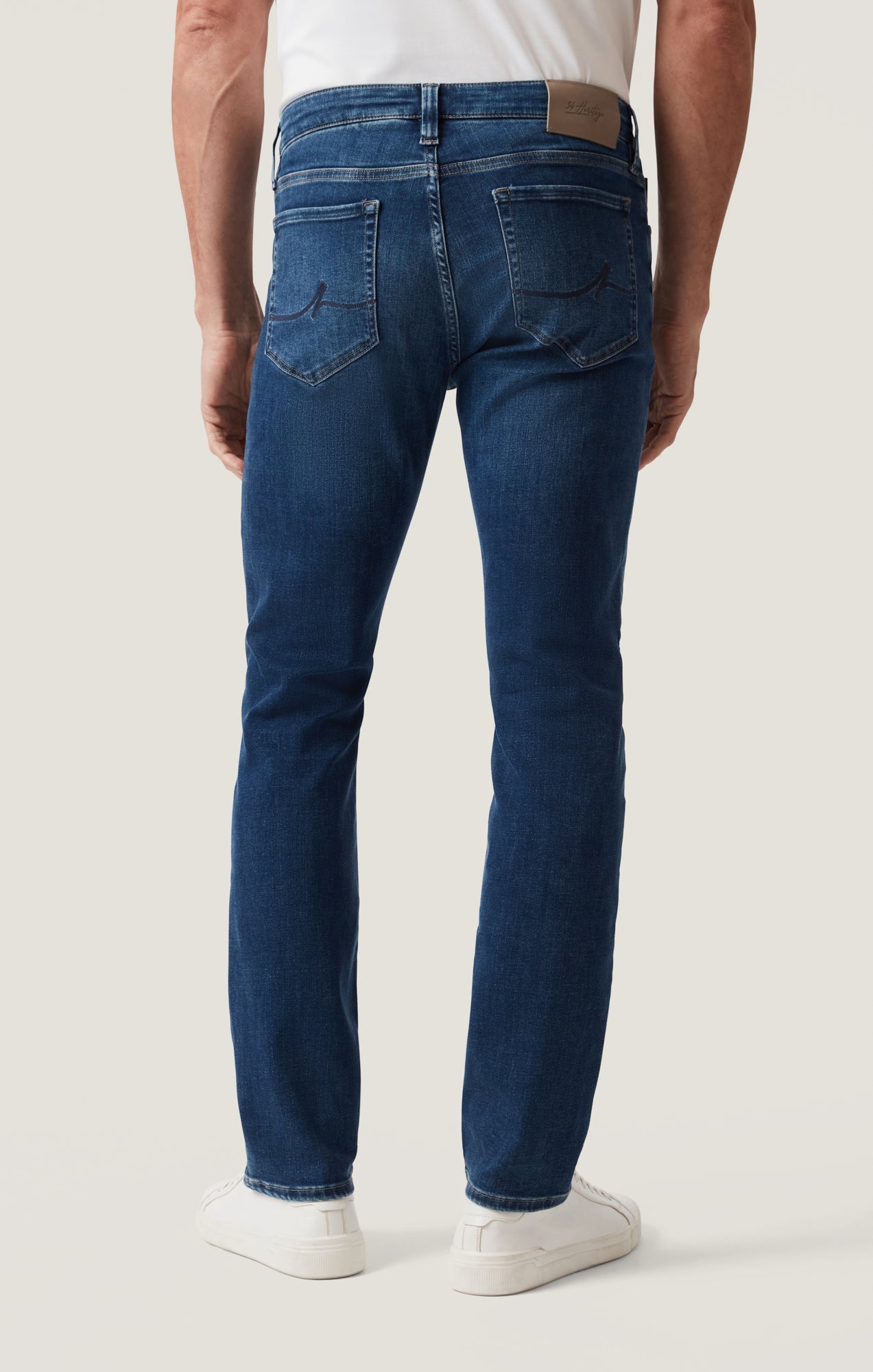 34 Heritage Courage Straight Leg Jeans in Dark Brushed Organic Ultra