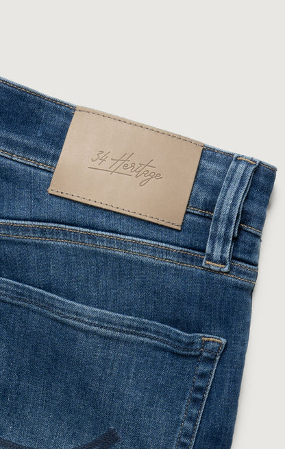 34 Heritage Courage Straight Leg Jeans in Dark Brushed Organic Ultra