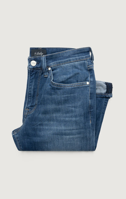 34 Heritage Courage Straight Leg Jeans in Dark Brushed Organic Ultra