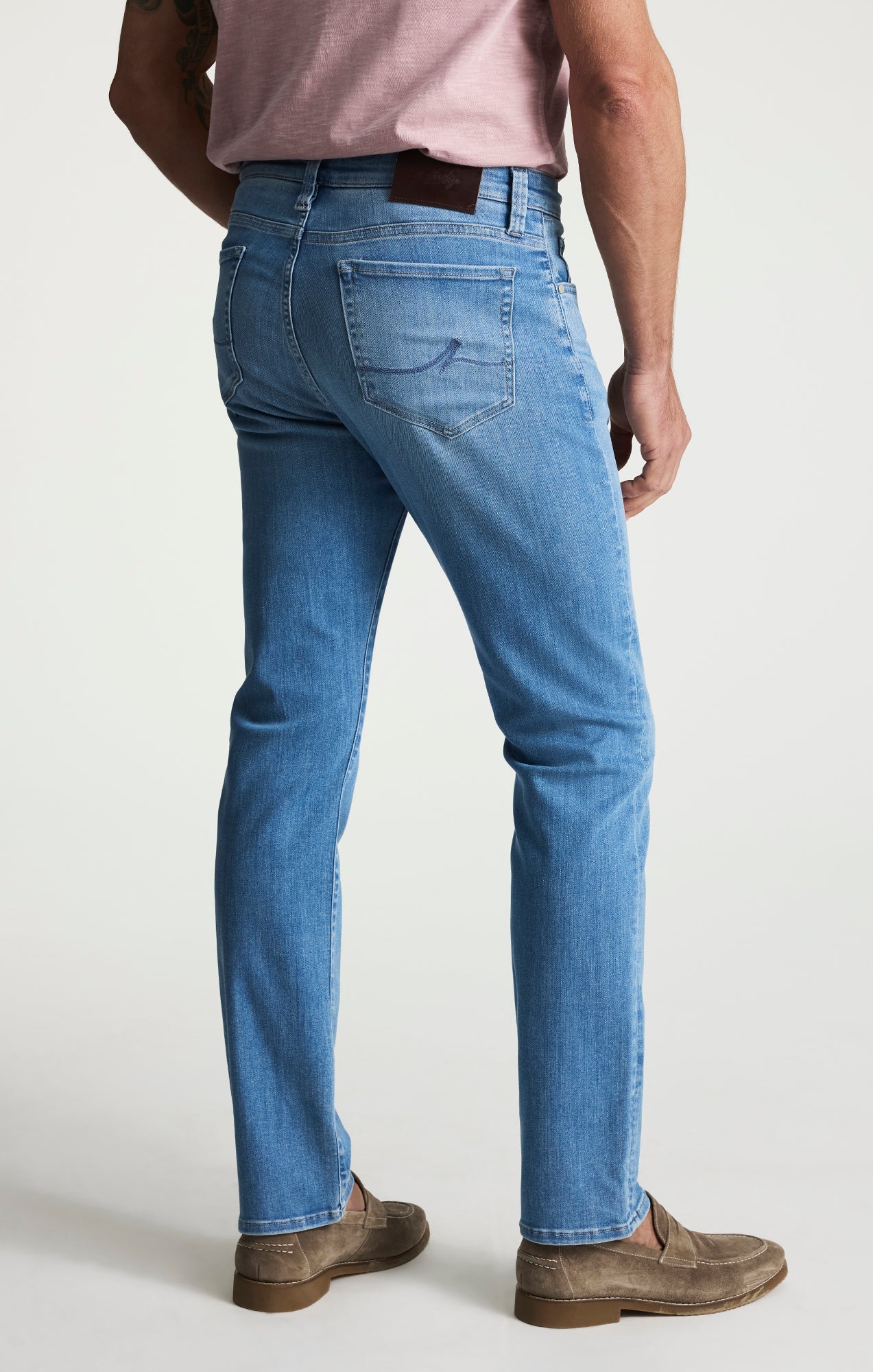 34 Heritage Courage Straight Leg Jeans In Light Brushed Urban