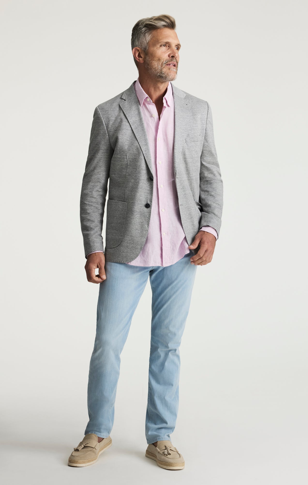 34 Heritage Courage Straight Leg Jeans In Bleach Kona