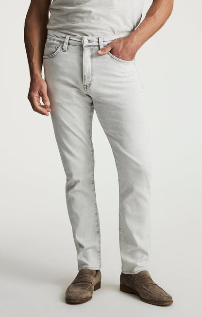 34 Heritage Courage Straight Leg Jeans In Ice Grey Organic Ultra
