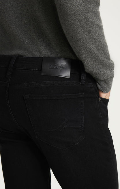 34 Heritage Courage Straight Leg Jeans in Smoke Organic Ultra