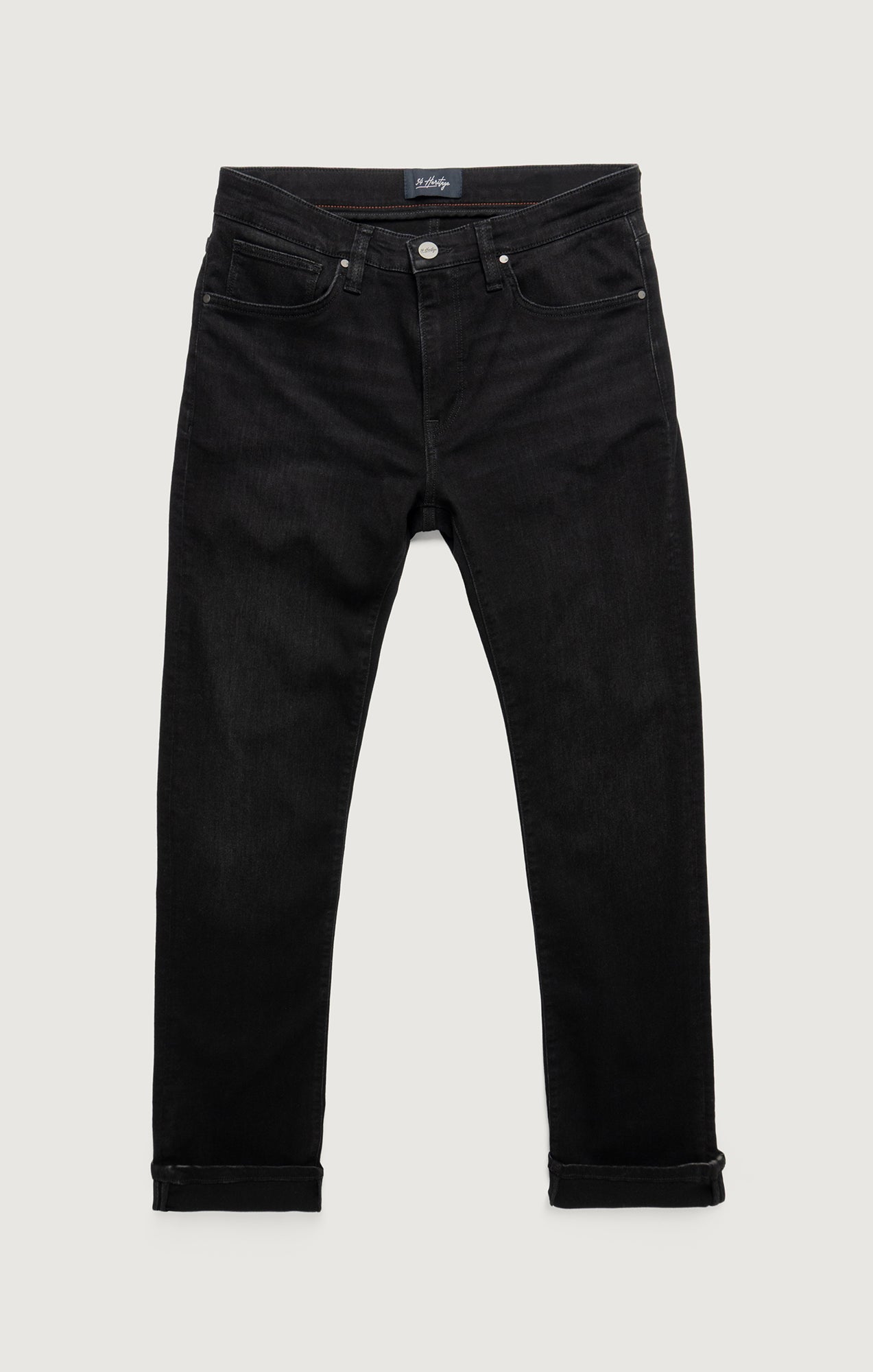34 Heritage Courage Straight Leg Jeans in Smoke Organic Ultra