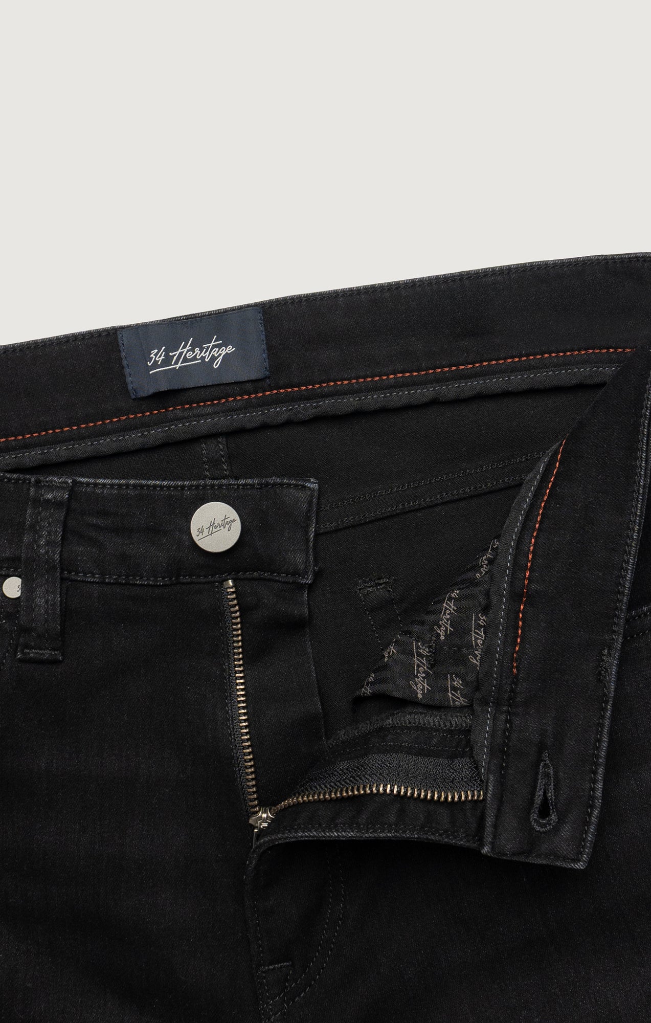 34 Heritage Courage Straight Leg Jeans in Smoke Organic Ultra