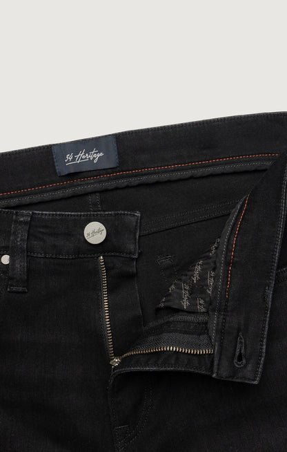 34 Heritage Courage Straight Leg Jeans in Smoke Organic Ultra