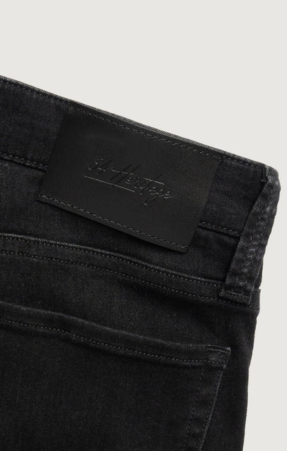 34 Heritage Courage Straight Leg Jeans in Smoke Organic Ultra