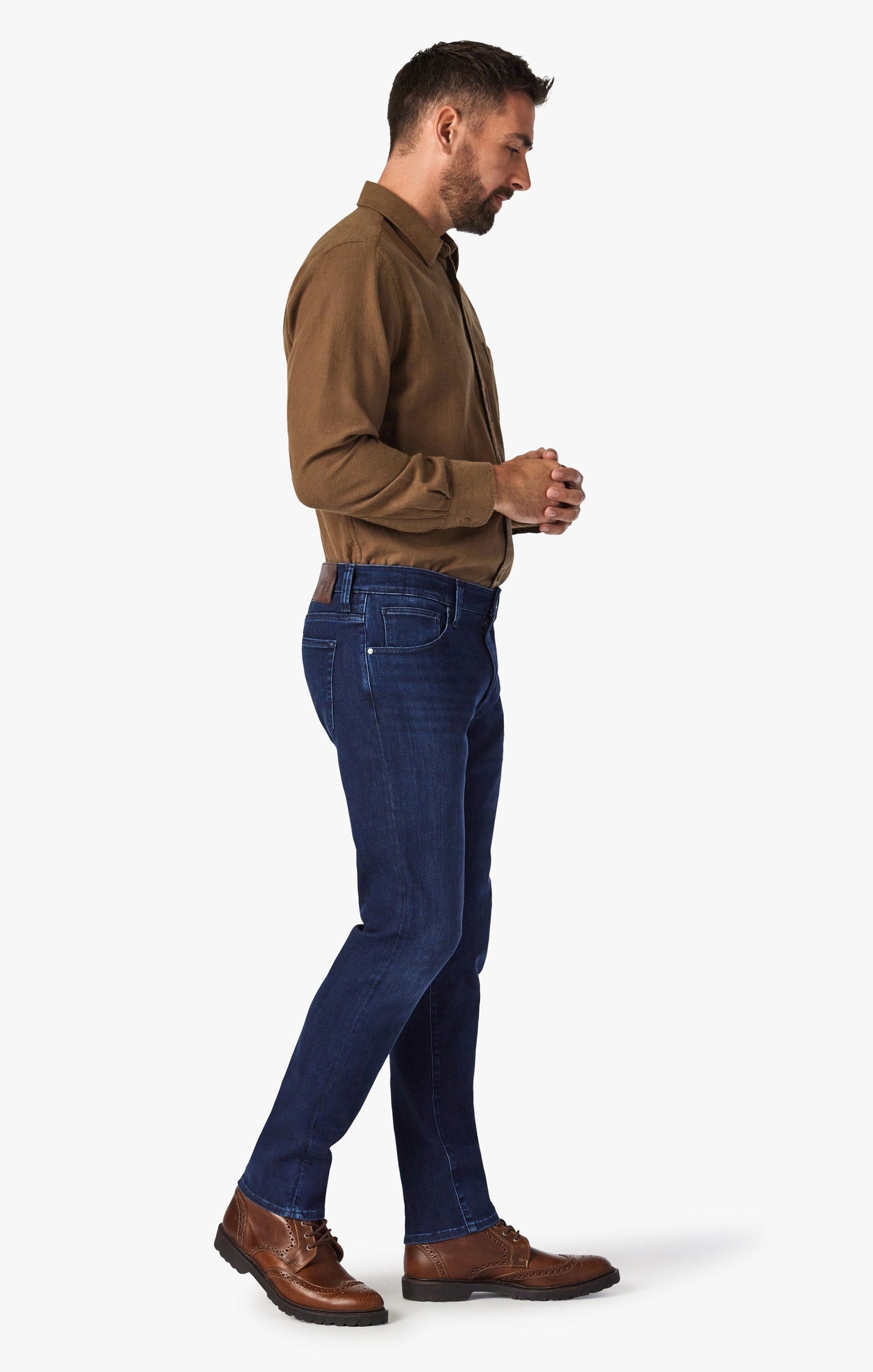 34 Heritage 34 Heritage Cool Mid-Rise Tapered Leg Jeans In Dark Midnight Brushed Urban