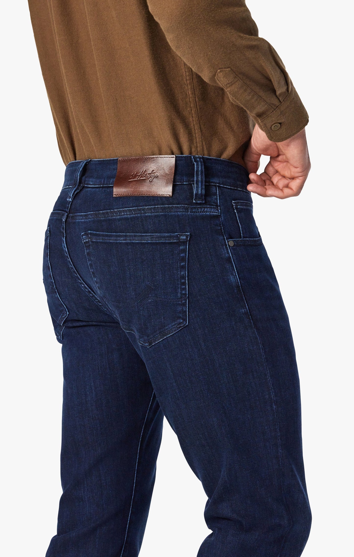 34 Heritage 34 Heritage Cool Mid-Rise Tapered Leg Jeans In Dark Midnight Brushed Urban