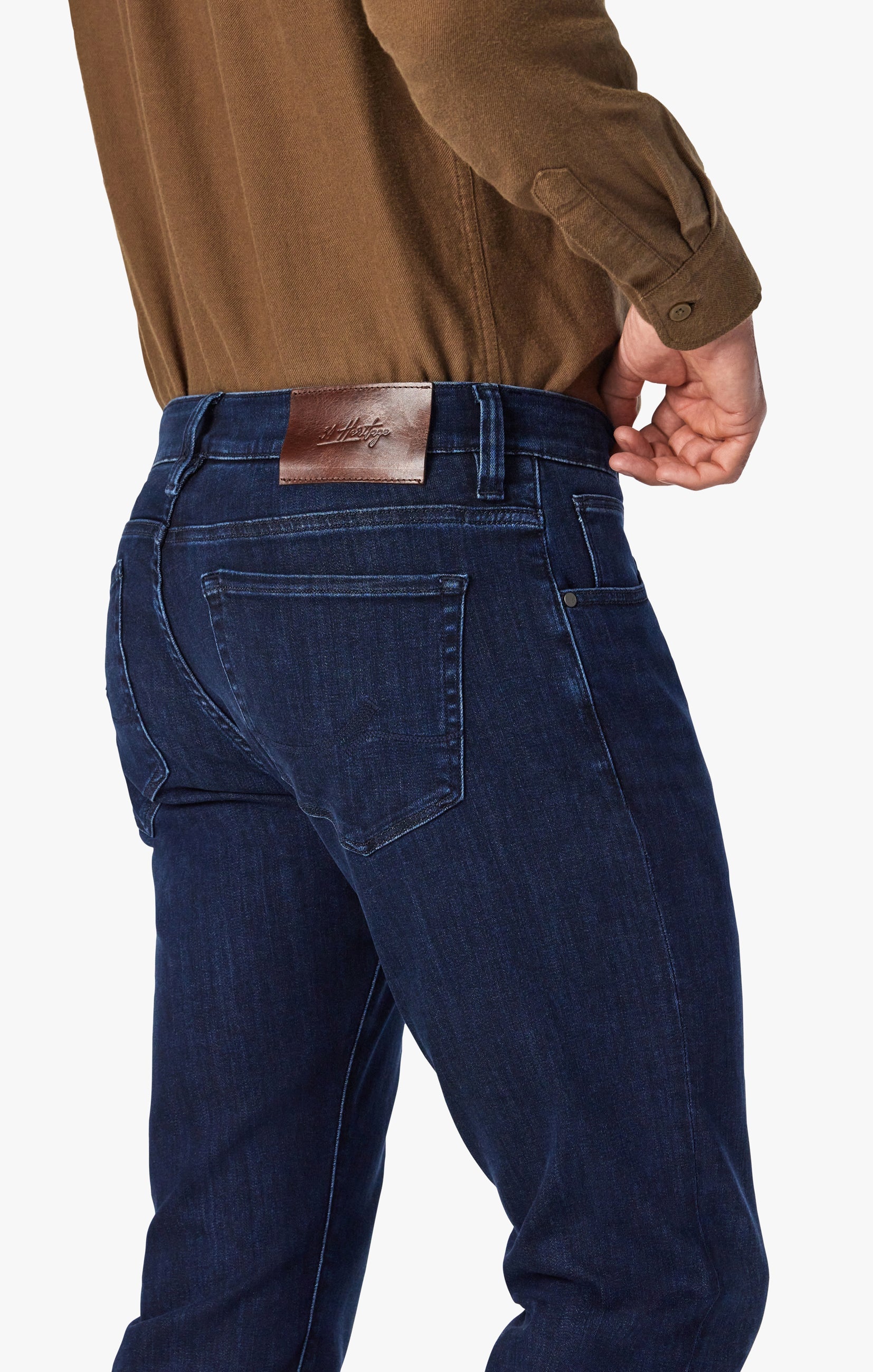34 Heritage 34 Heritage Cool Mid-Rise Tapered Leg Jeans In Dark Midnight Brushed Urban