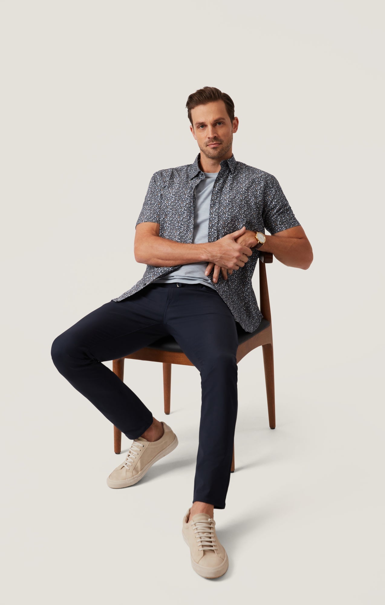 34 Heritage Cool Tapered Commuter Pants in Navy