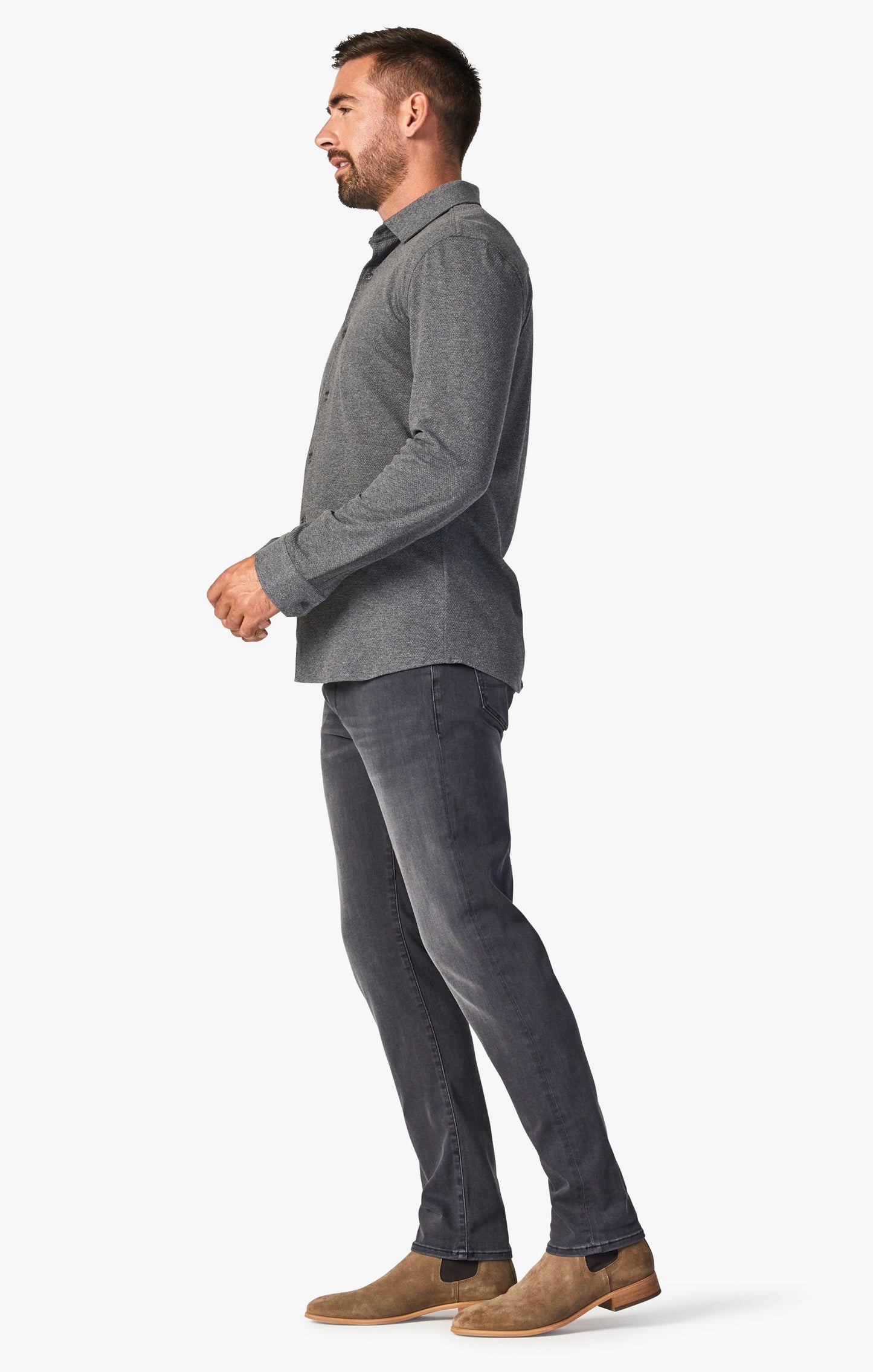 34 Heritage Men's Cool Tapered Leg Jeans In Grey Urban | 34 Heritage