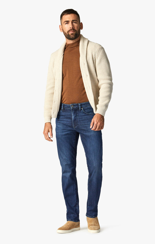34 Heritage Cool Mid-Rise Tapered Leg Jeans In Dark Urban