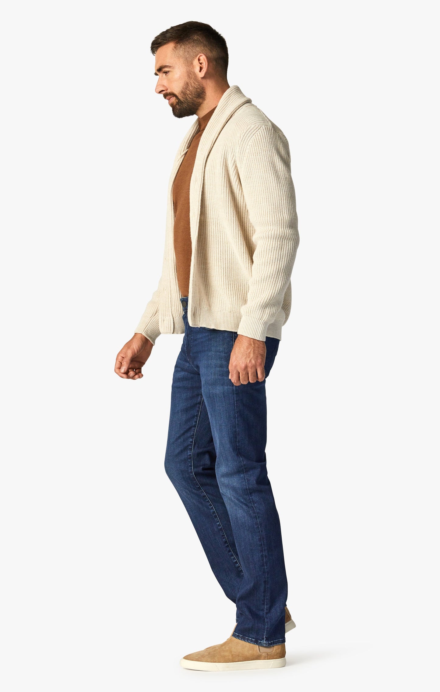 34 Heritage Cool Mid-Rise Tapered Leg Jeans In Dark Urban