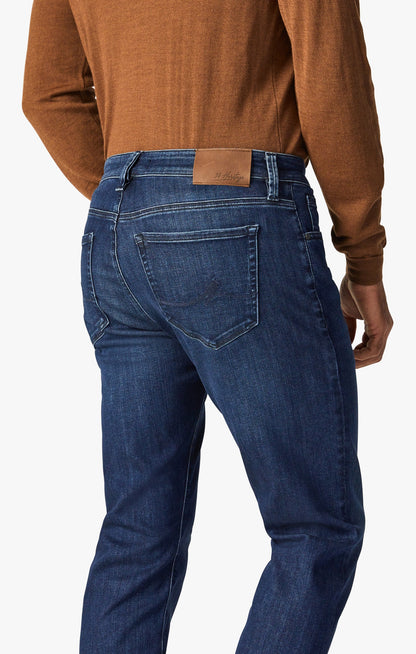 34 Heritage Cool Mid-Rise Tapered Leg Jeans In Dark Urban