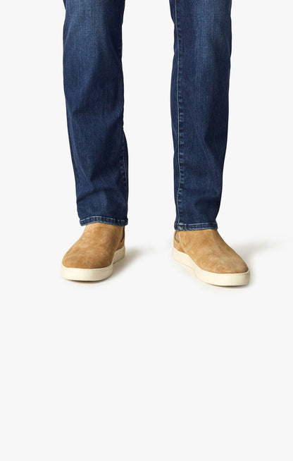 34 Heritage Cool Mid-Rise Tapered Leg Jeans In Dark Urban