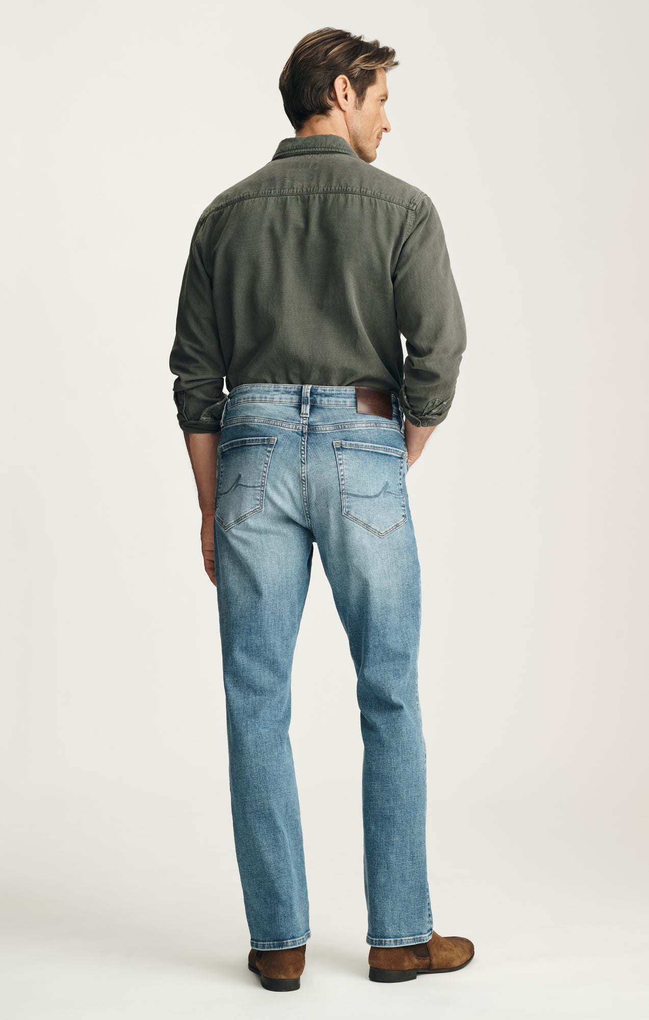 34 Heritage Cash Bootcut Jeans In Light Brushed Vintage