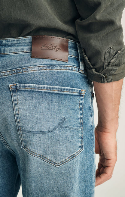 34 Heritage Cash Bootcut Jeans In Light Brushed Vintage