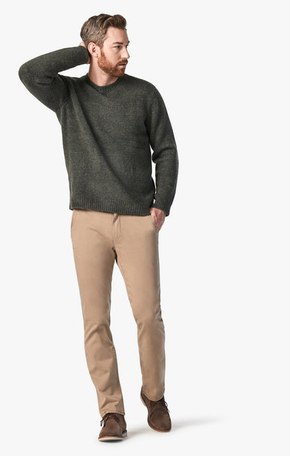 34 Heritage Charisma Relaxed Straight Chino In Khaki Twill