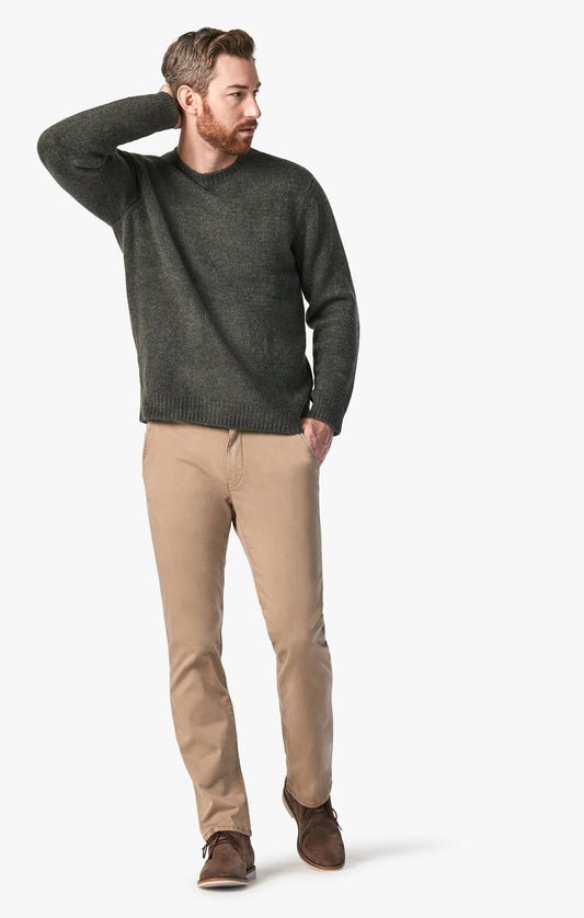 34 Heritage Charisma Relaxed Straight Chino In Khaki Twill
