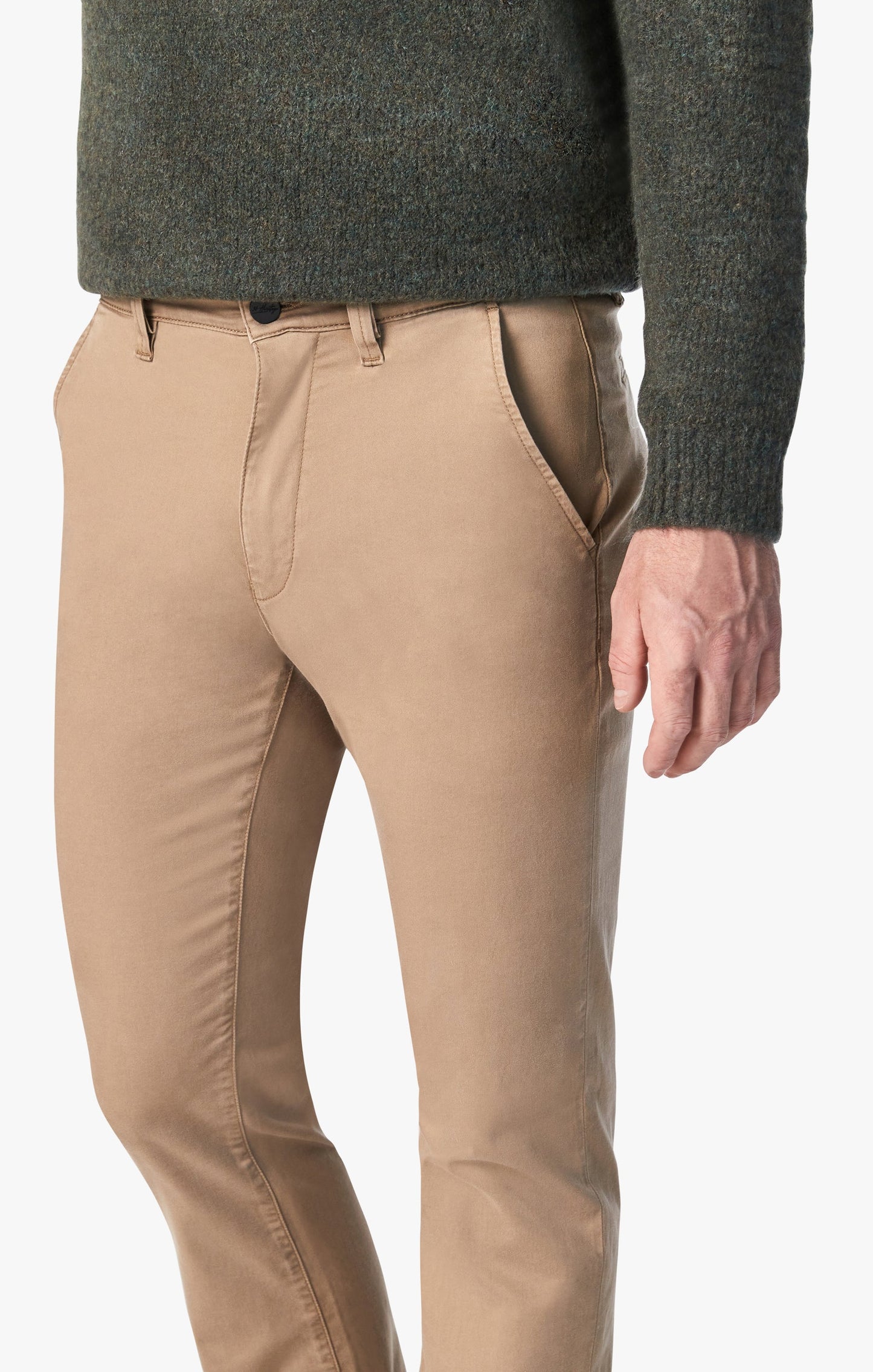 34 Heritage Charisma Relaxed Straight Chino In Khaki Twill