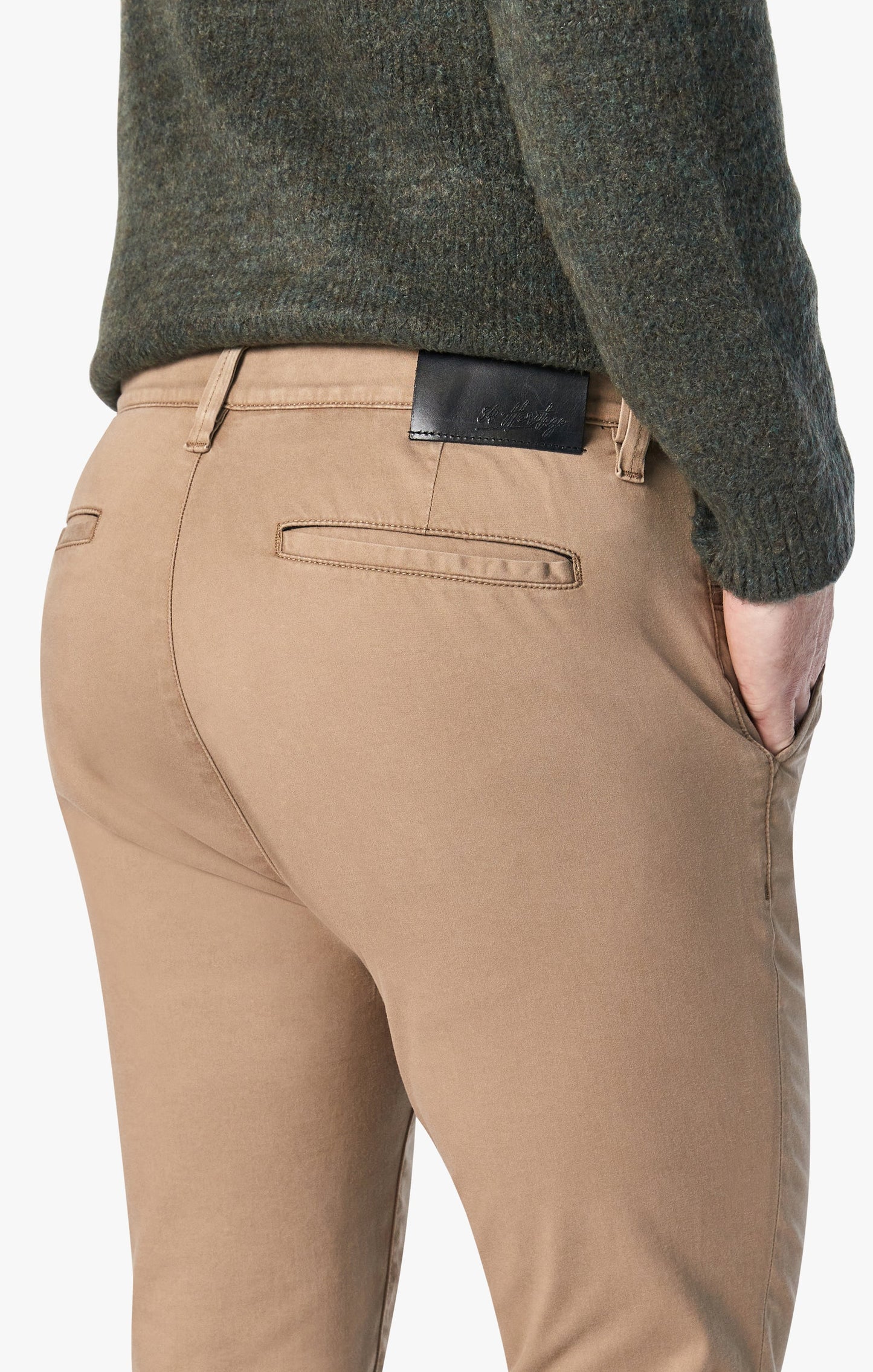 34 Heritage Charisma Relaxed Straight Chino In Khaki Twill